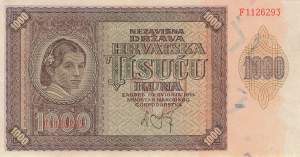 Kroatien p4 1000 Kuna 1941
